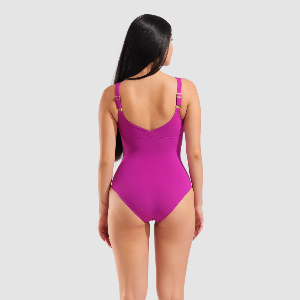 Arena W Arena Swimsuit Milena Wing Back C Cup Figurformender Badeanzug in VIOLETT