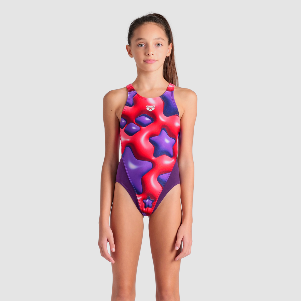 Arena G Arena Star Shaped Swimsuit Swim Tech L Badeanzug in VIOLETT