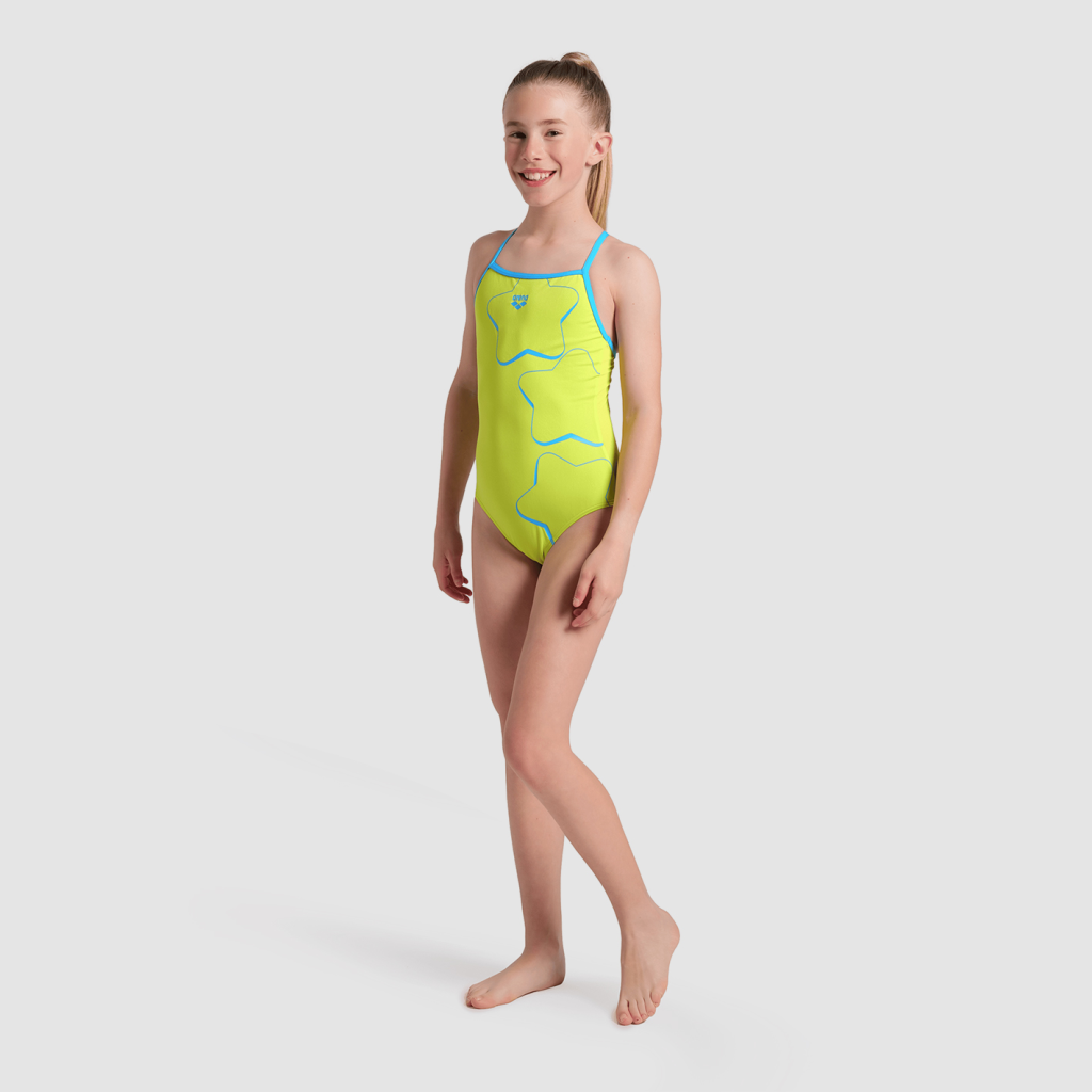 Arena G Arena Star Graphic Swimsuit Lightdrop Back Badeanzug in GRÜN