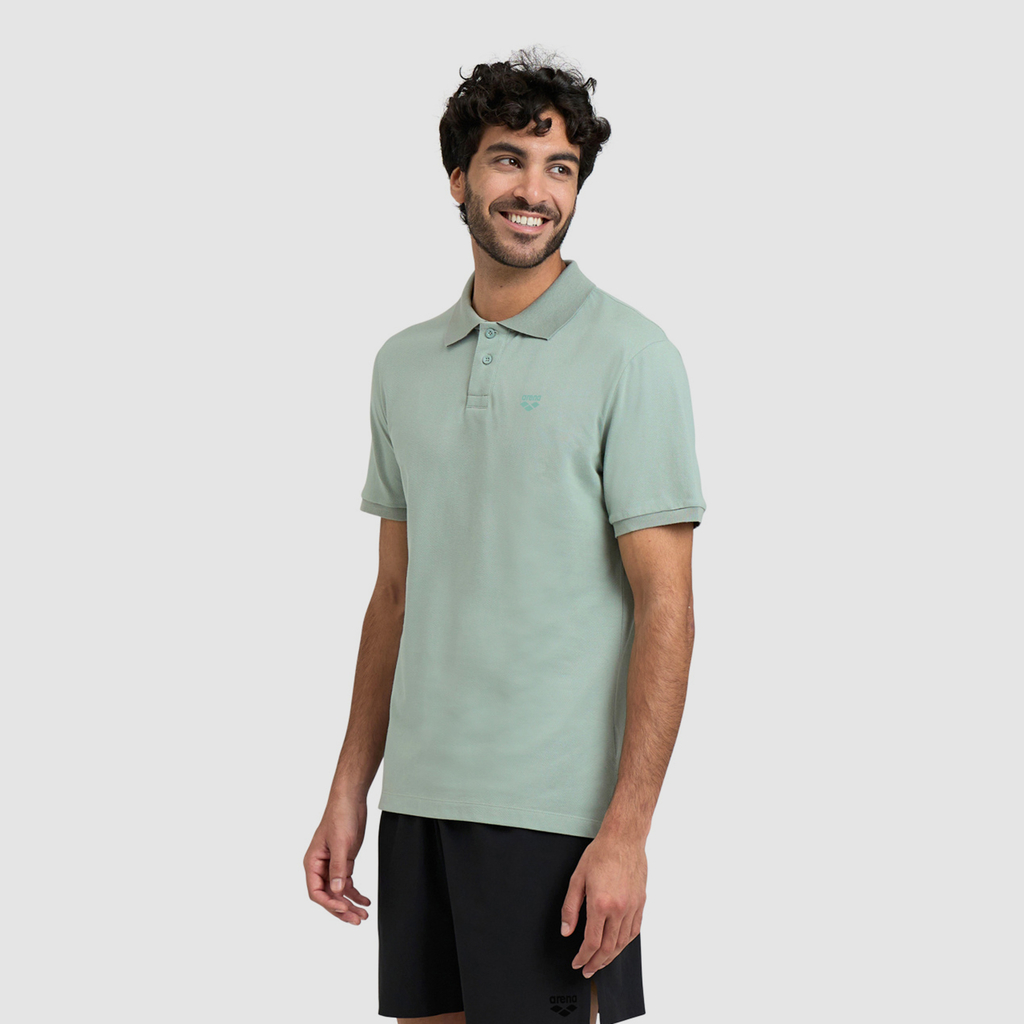 Arena M Poloshirt Solid Cotton Piquet in GRÜN