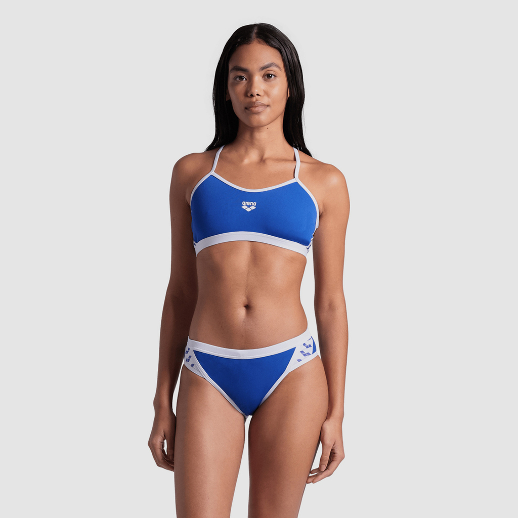 Arena Icons Bikini Cross Back Solid Bikini royal/white Hauptbild_brandshop