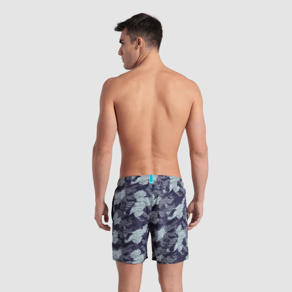 M Beach Boxer Allover Beach Short asphalt/multi model_bild_back_brandshop