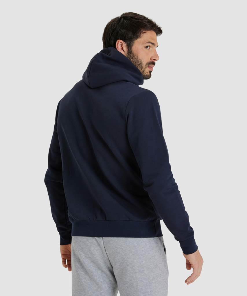 Team Hooded Jacket Panel navy model_bild_back_brandshop