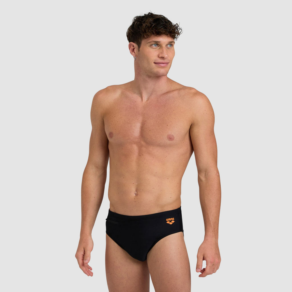 Arena Arena Zip Brief 9Cm Swim Slip in SCHWARZ