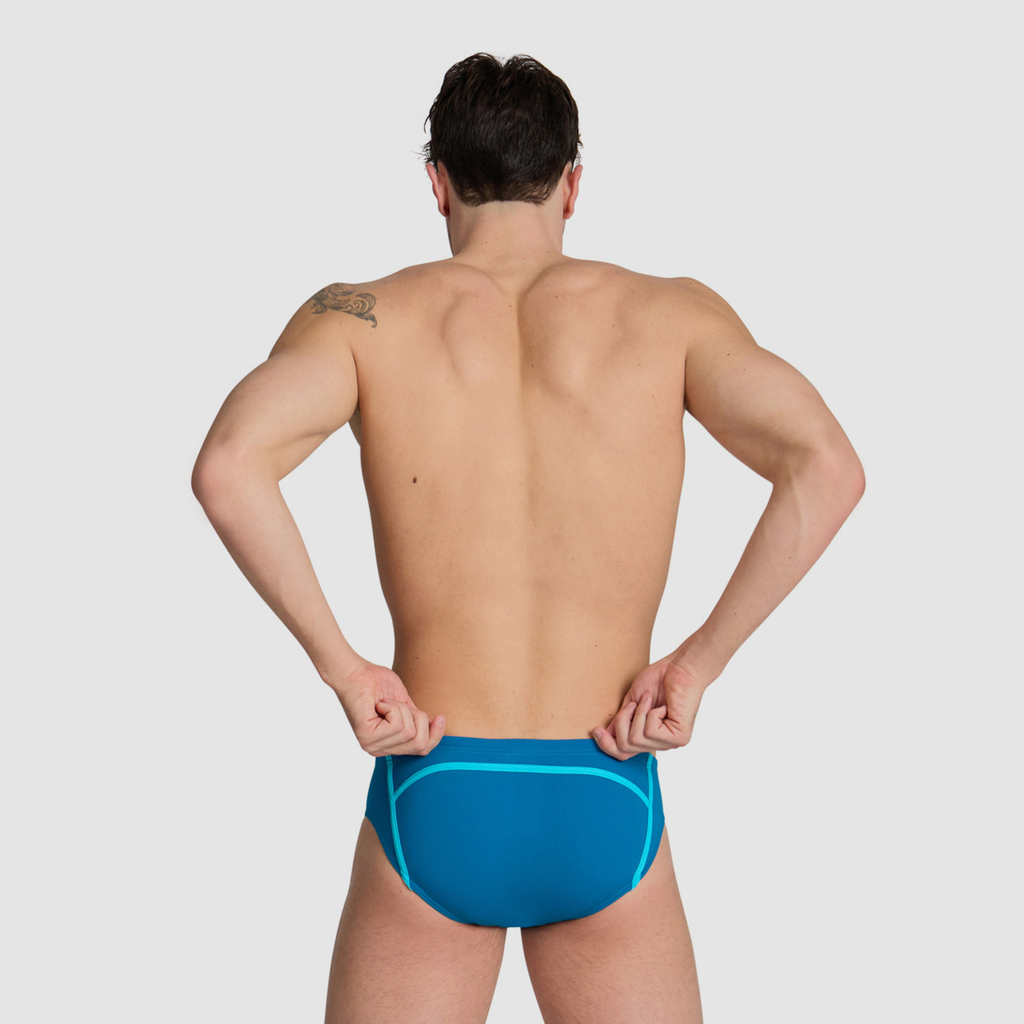 Arena Pro_File Swim Briefs Swim Slip blue cosmo/water model_bild_back_brandshop