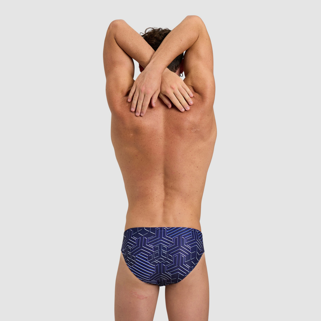 Arena Kikko Pro Swim Briefs Swim Slip navy/navy multi model_bild_back_brandshop