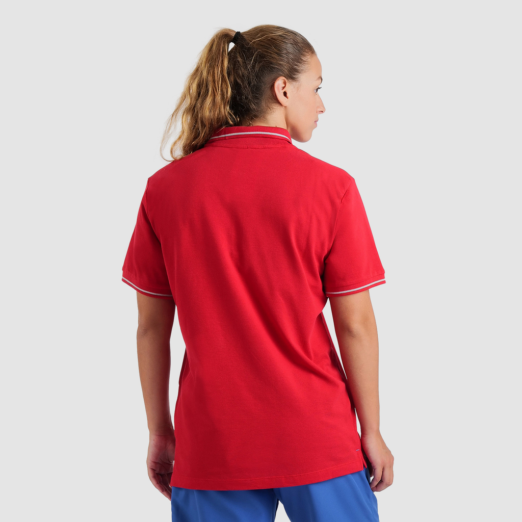 Arena Team Poloshirt Solid Cotton in ROT