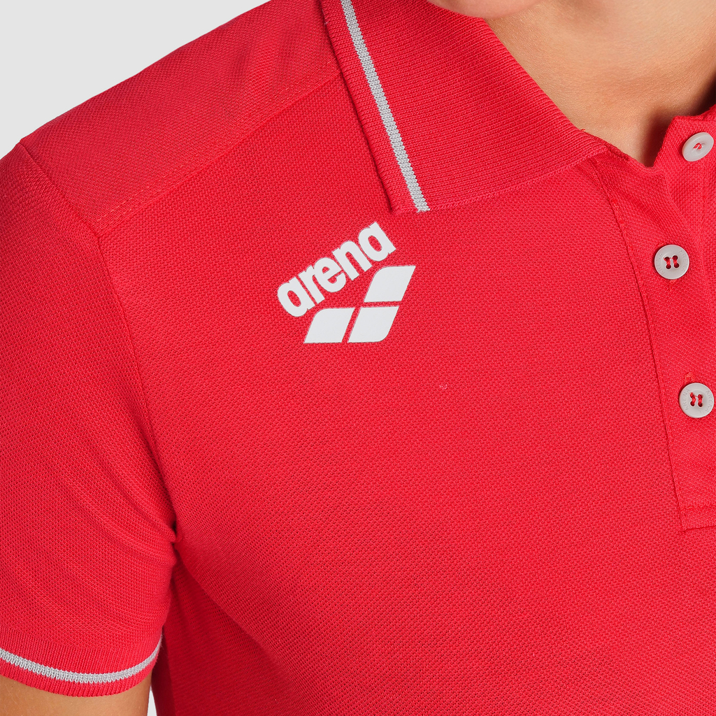 Arena Team Poloshirt Solid Cotton in ROT