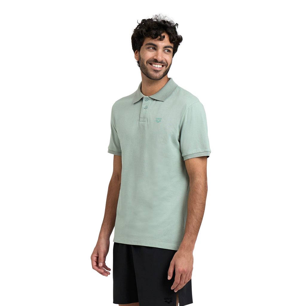 Arena M Poloshirt Solid Cotton Piquet in GRÜN