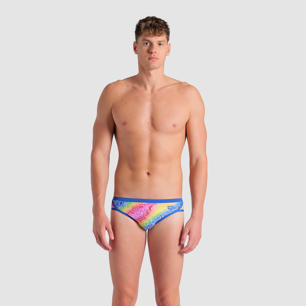 M Arena Swim Briefs Printed Swim Slip royal/white multi Hauptbild_brandshop