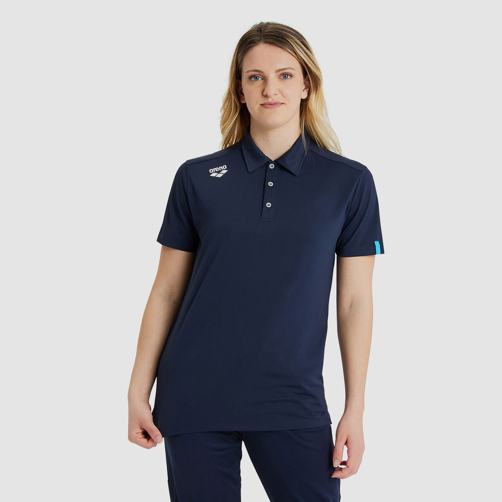 Arena Team Poloshirt Solid in BLAU