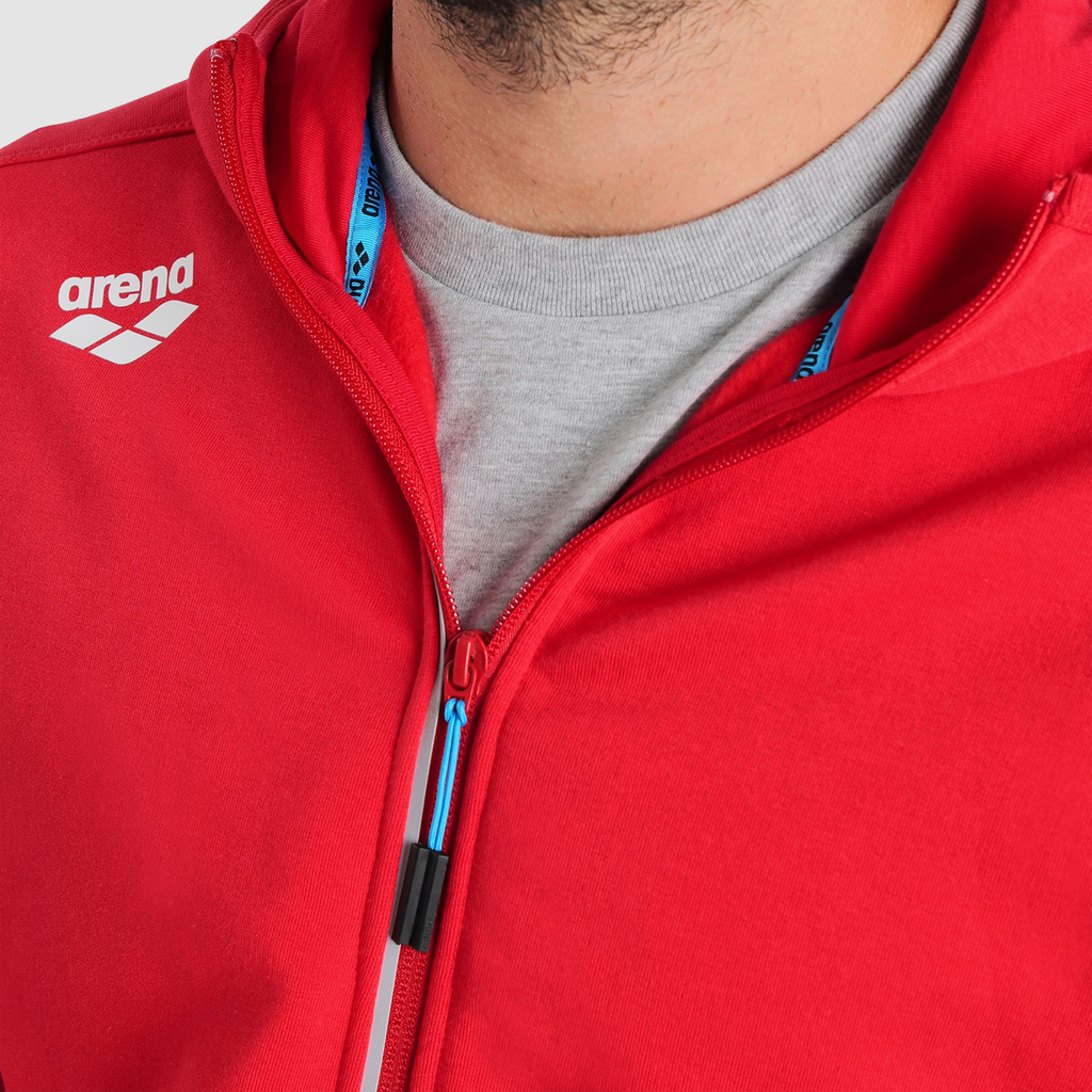 Arena Team Hooded Jacket Panel in ROT