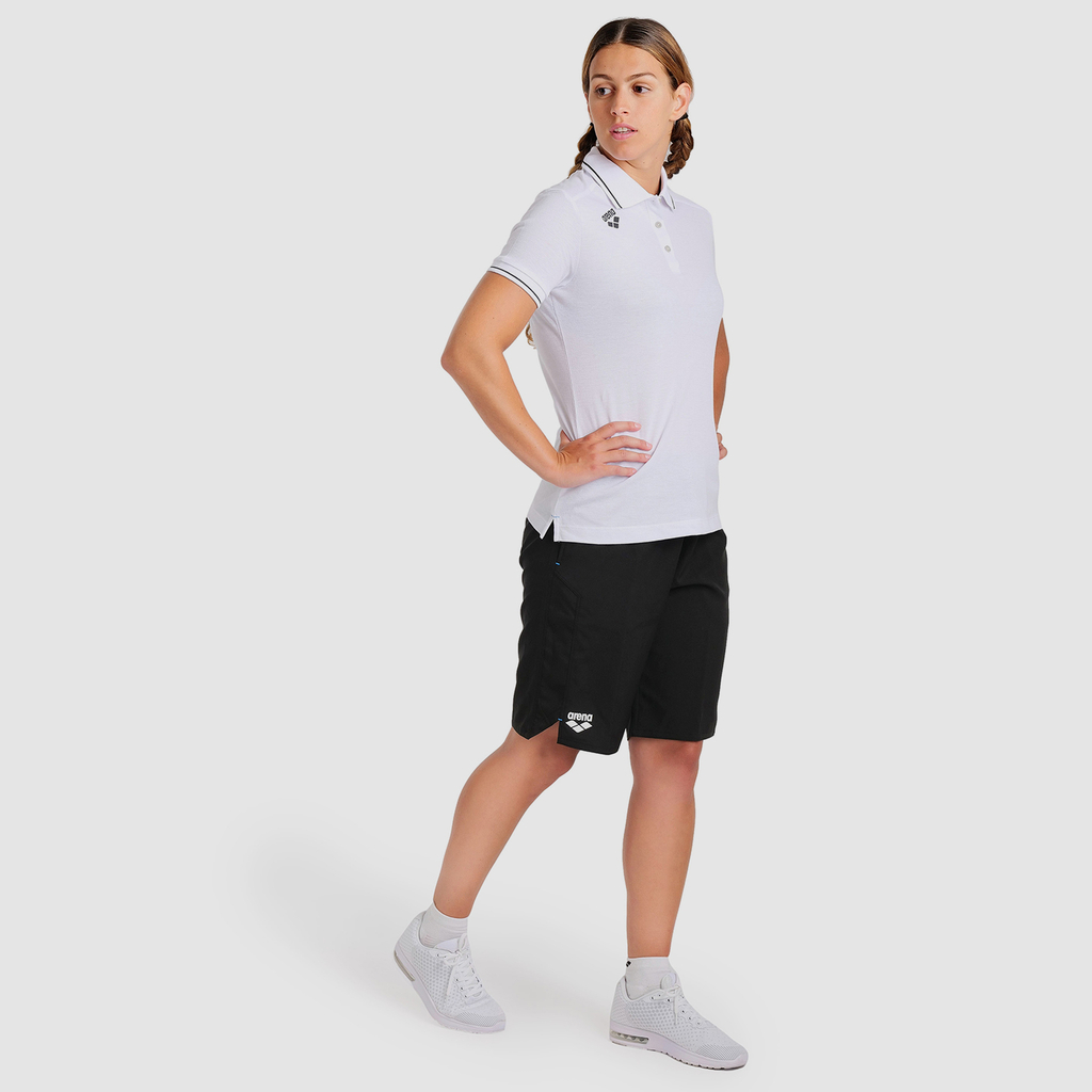 Arena Team Poloshirt Solid Cotton in WEISS