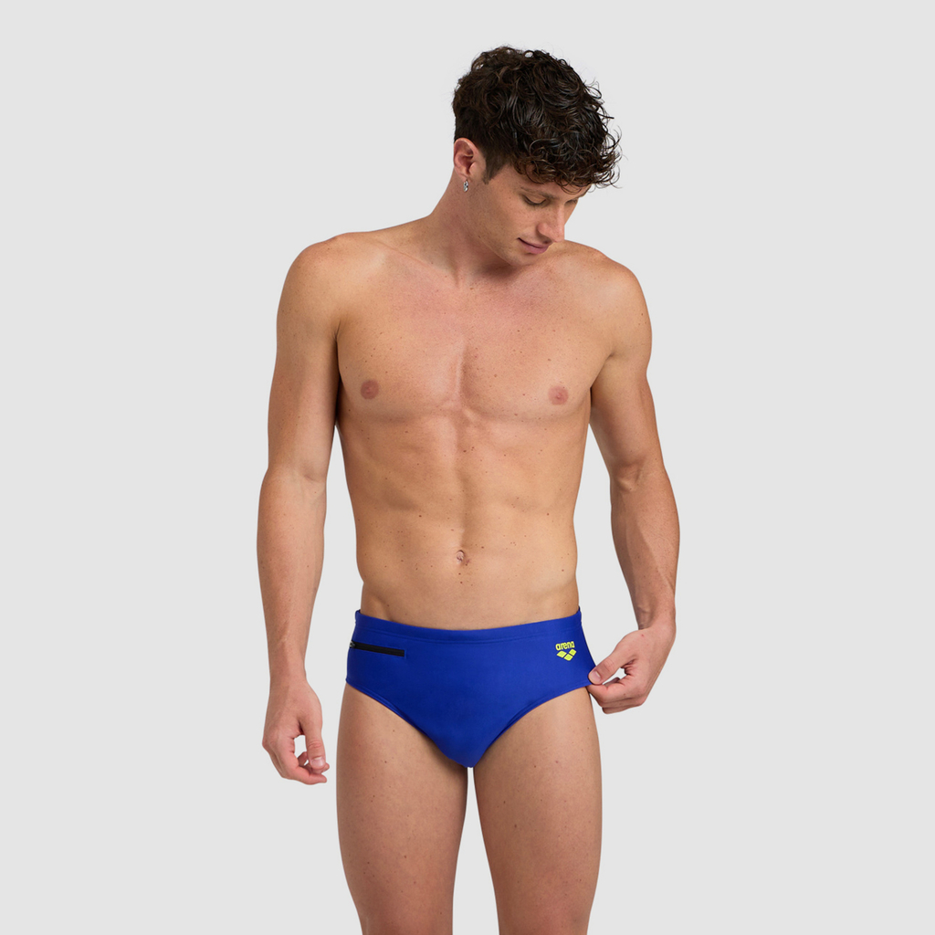 Arena Zip Brief 9Cm Swim Slip neon blue Hauptbild_brandshop