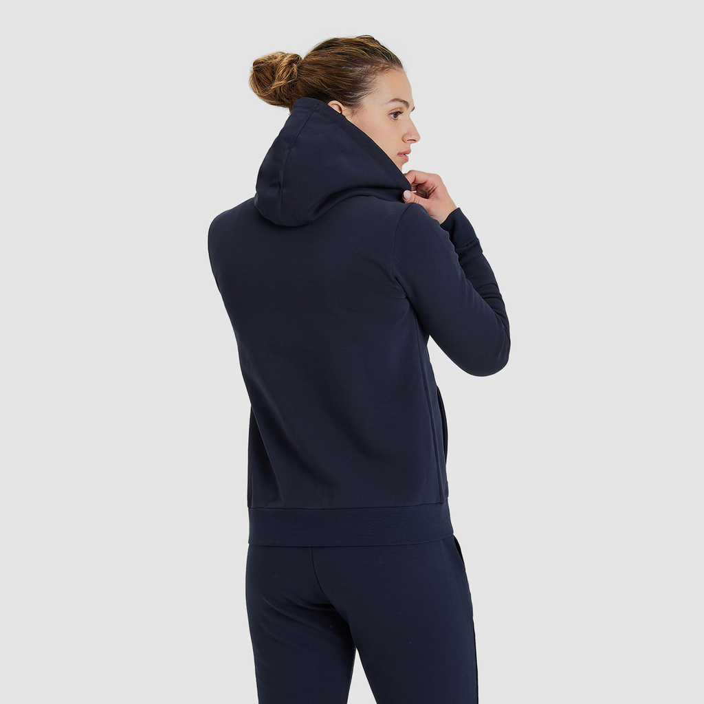 Team Hooded Jacket Panel navy model_bild_back_brandshop