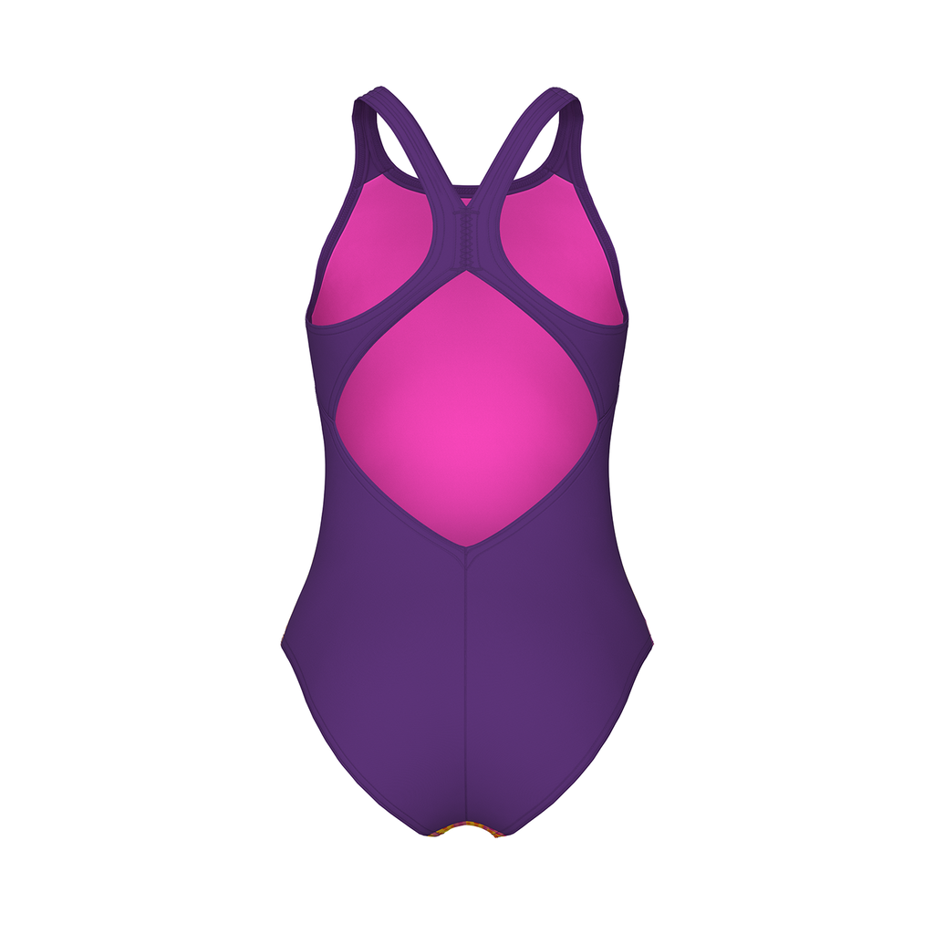 Arena G Arena Multi Colours Swimsuit V Back Badeanzug in VIOLETT