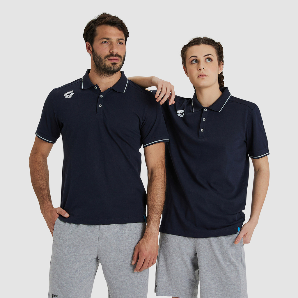 Arena Team Poloshirt Solid Cotton in BLAU