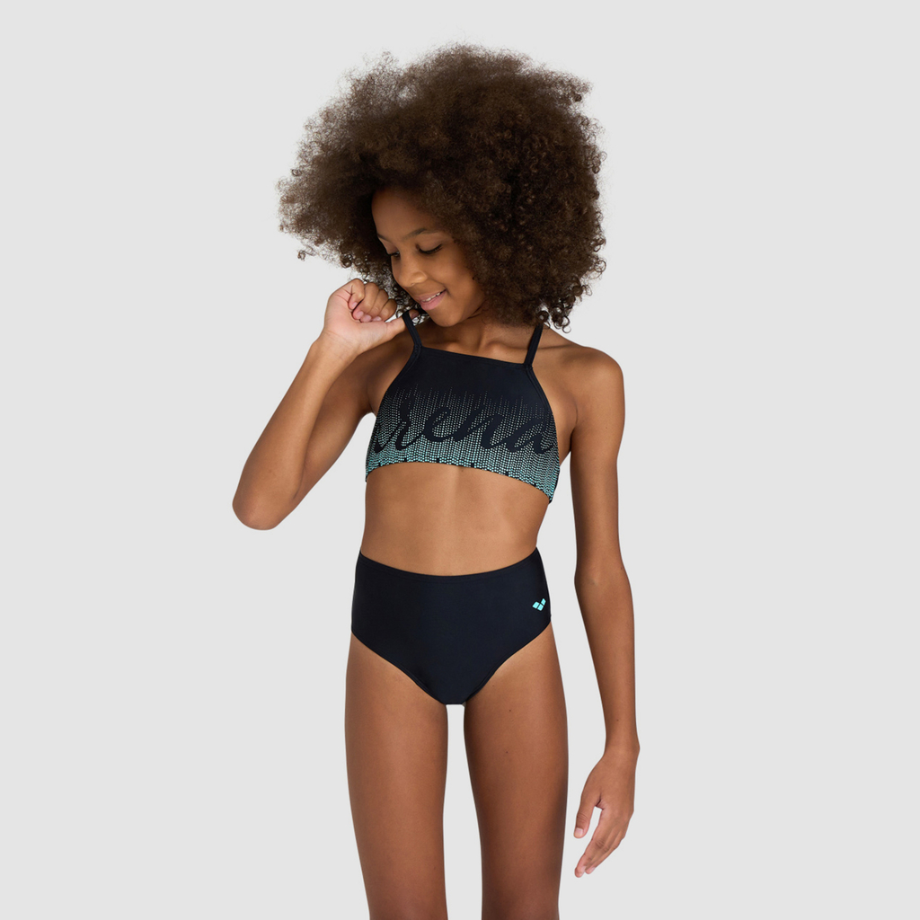 Arena Graphic Swimsuit Bikini Crop Top Bikini black Hauptbild_brandshop