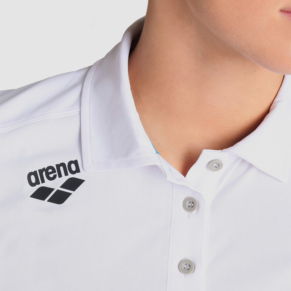 Arena Team Poloshirt Solid in WEISS