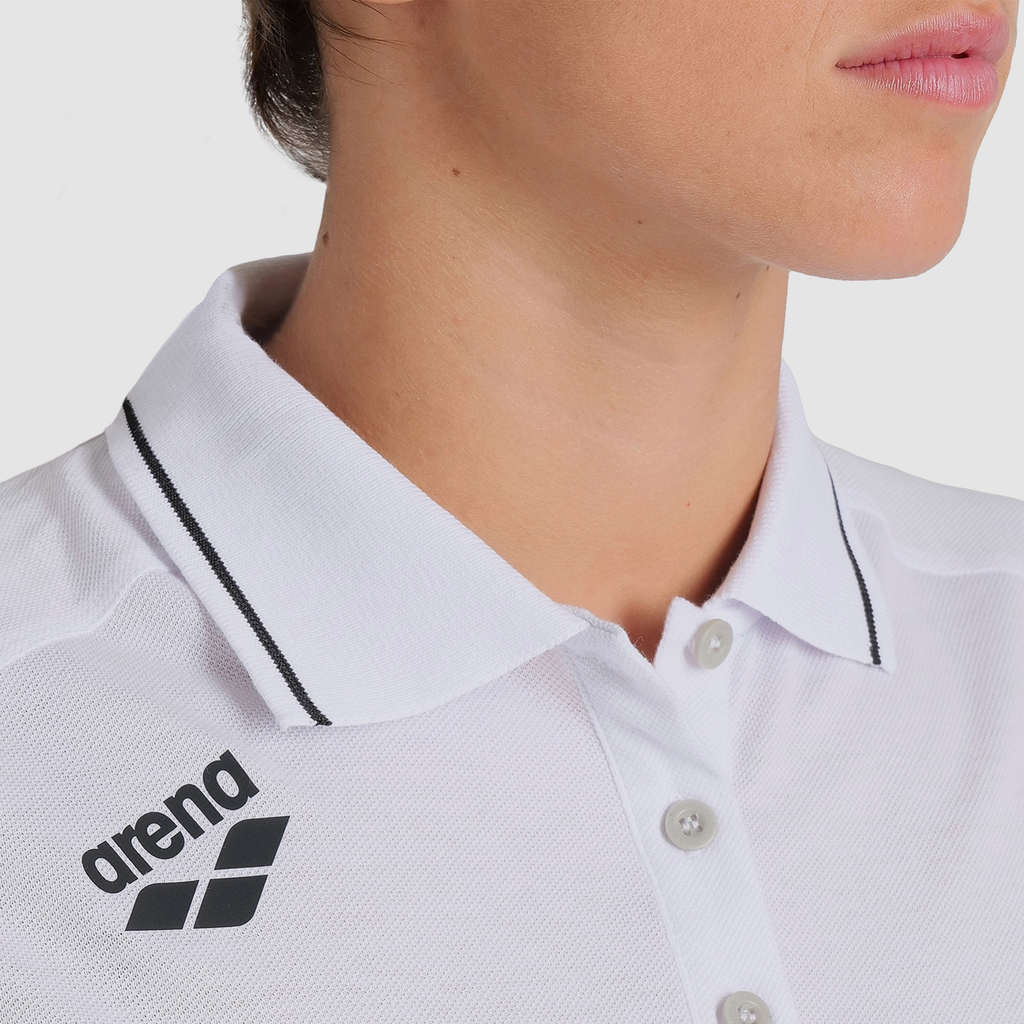 Arena Team Poloshirt Solid Cotton in WEISS