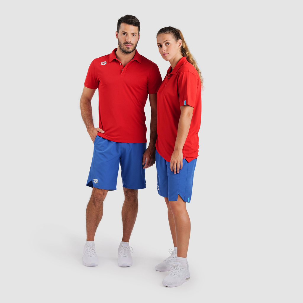 Arena Team Poloshirt Solid in ROT