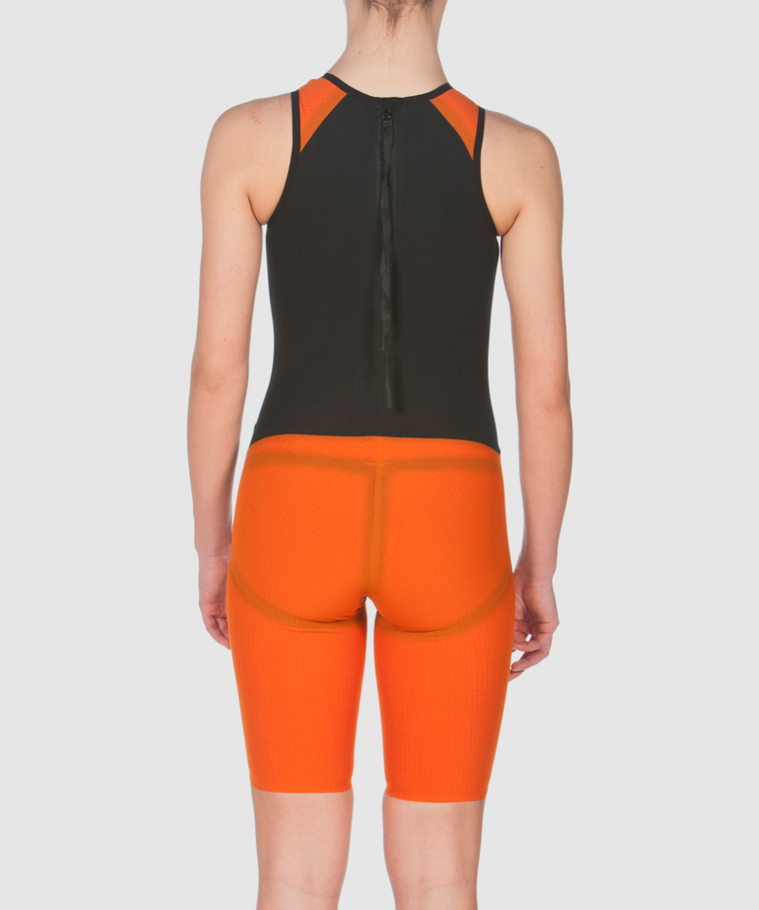 Tri Suit Carbon-Pro Back Zipper fluo orange/black model_bild_back_brandshop