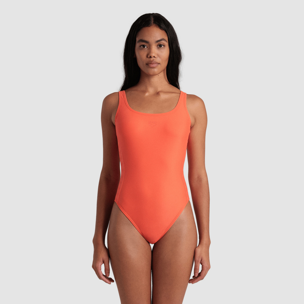 W Arena Team Stripe Swimsuit U Back Badeanzug calypso coral Hauptbild_brandshop