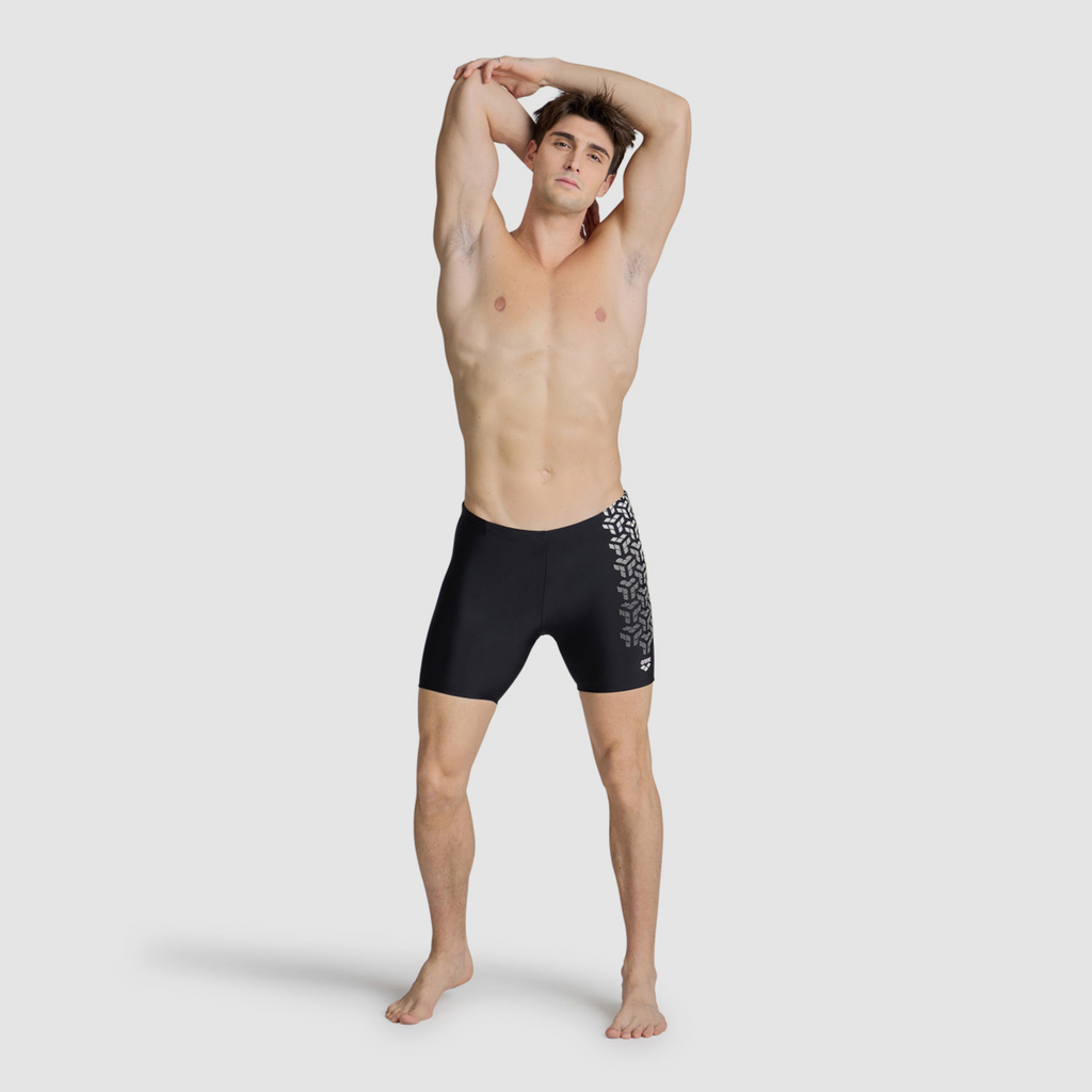 Arena Arena Kikko V Swim Mid Jammer Graphic in SCHWARZ