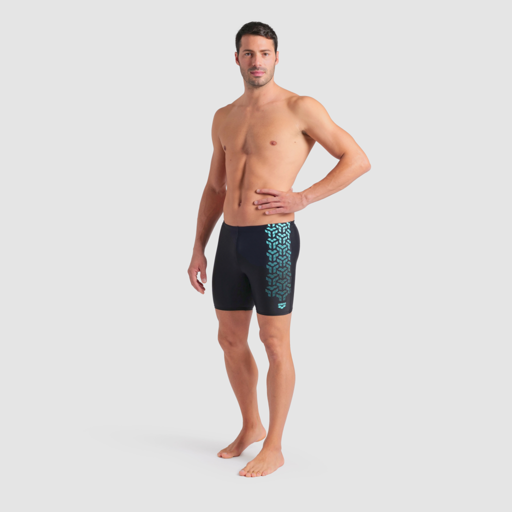 Arena Arena Kikko V Swim Mid Jammer Graphic in SCHWARZ