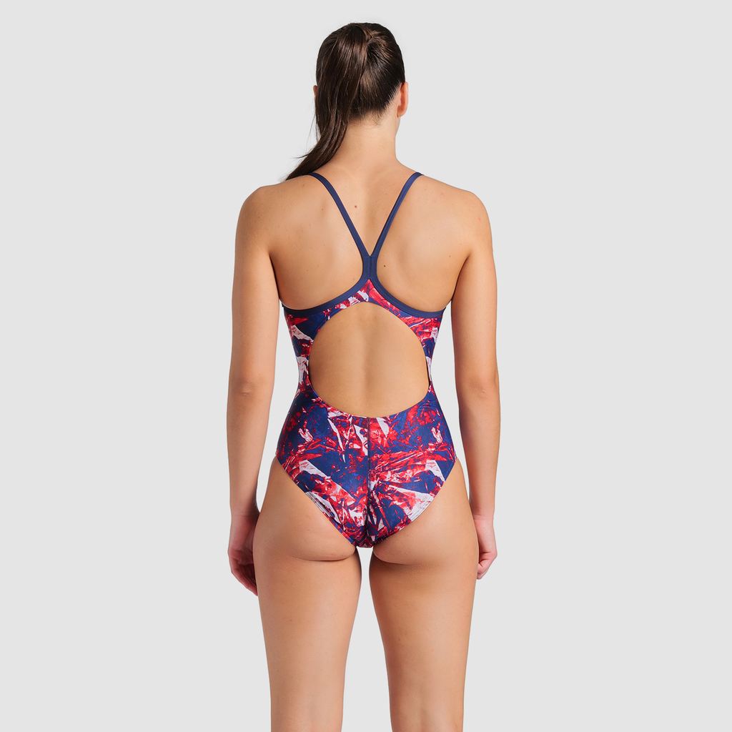 W Arena Team Crackle Swimsuit Lightdrop Back Badeanzug navy/team redwhiteblue rueckseite_bild_brandshop