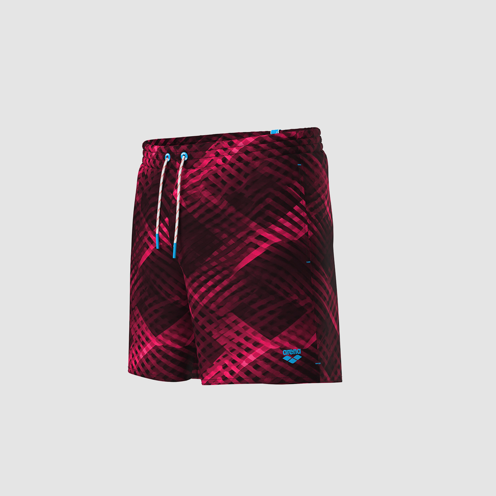 Arena M Beach Boxer Allover Beach Short in VIOLETT