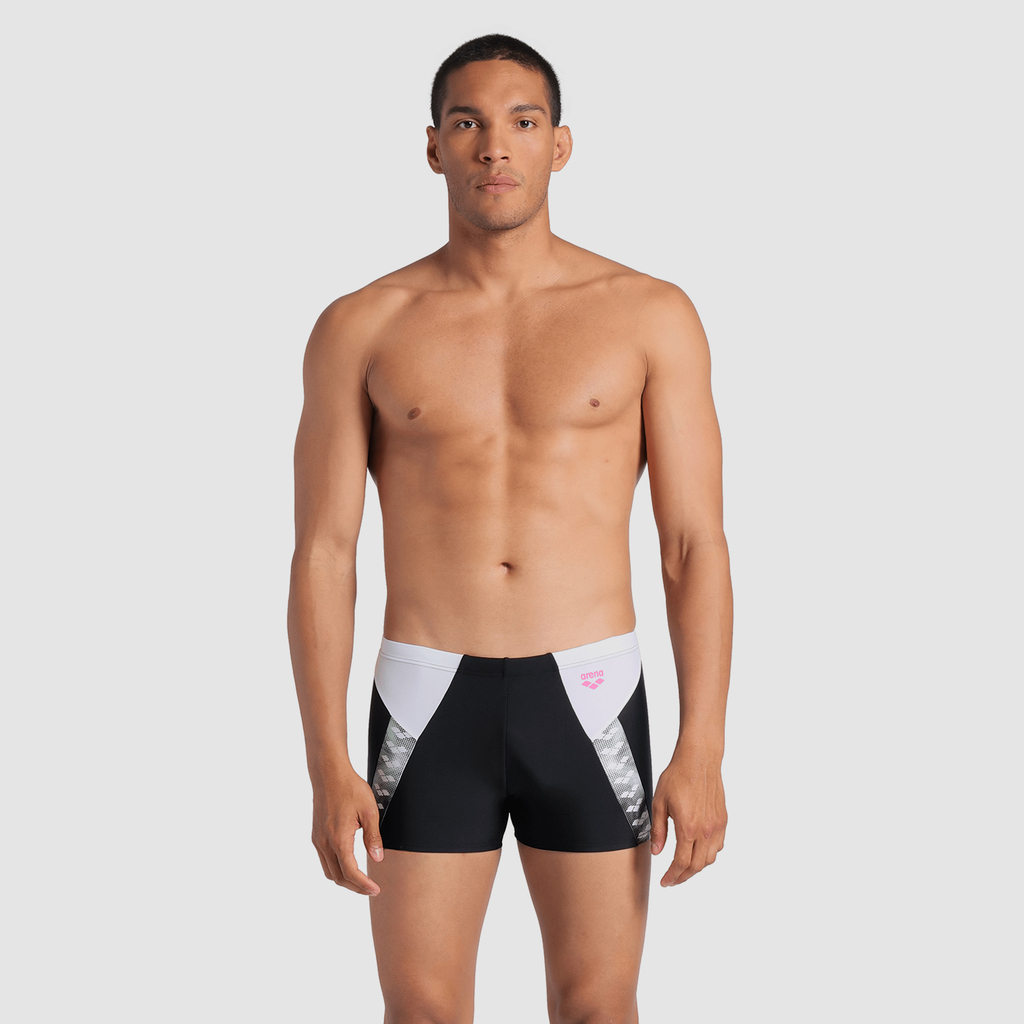 M Arena Stripe Swim Short Swim Short black/white/multi Hauptbild_brandshop