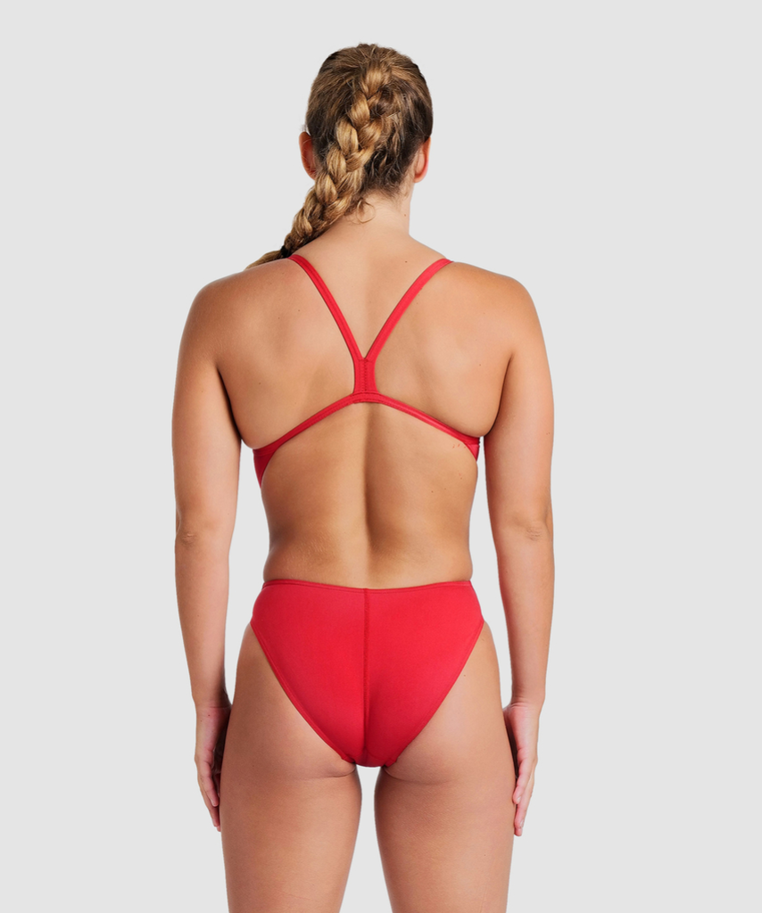 Team Swimsuit Challenge Solid Badeanzug red/white model_bild_back_brandshop