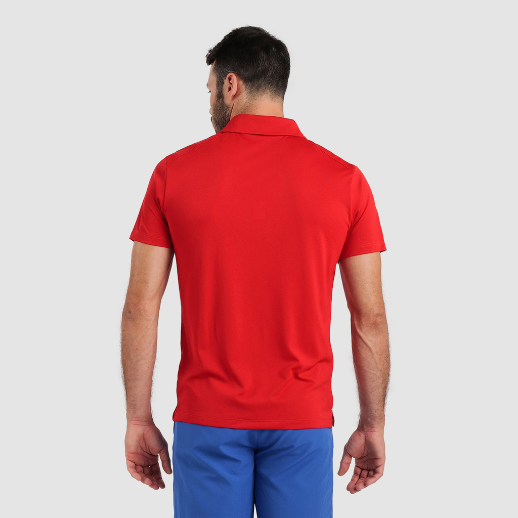 Team Poloshirt Solid red model_bild_back_brandshop