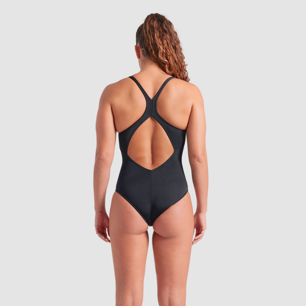 Arena W Arena Trail Swimsuit V Back Badeanzug in SCHWARZ