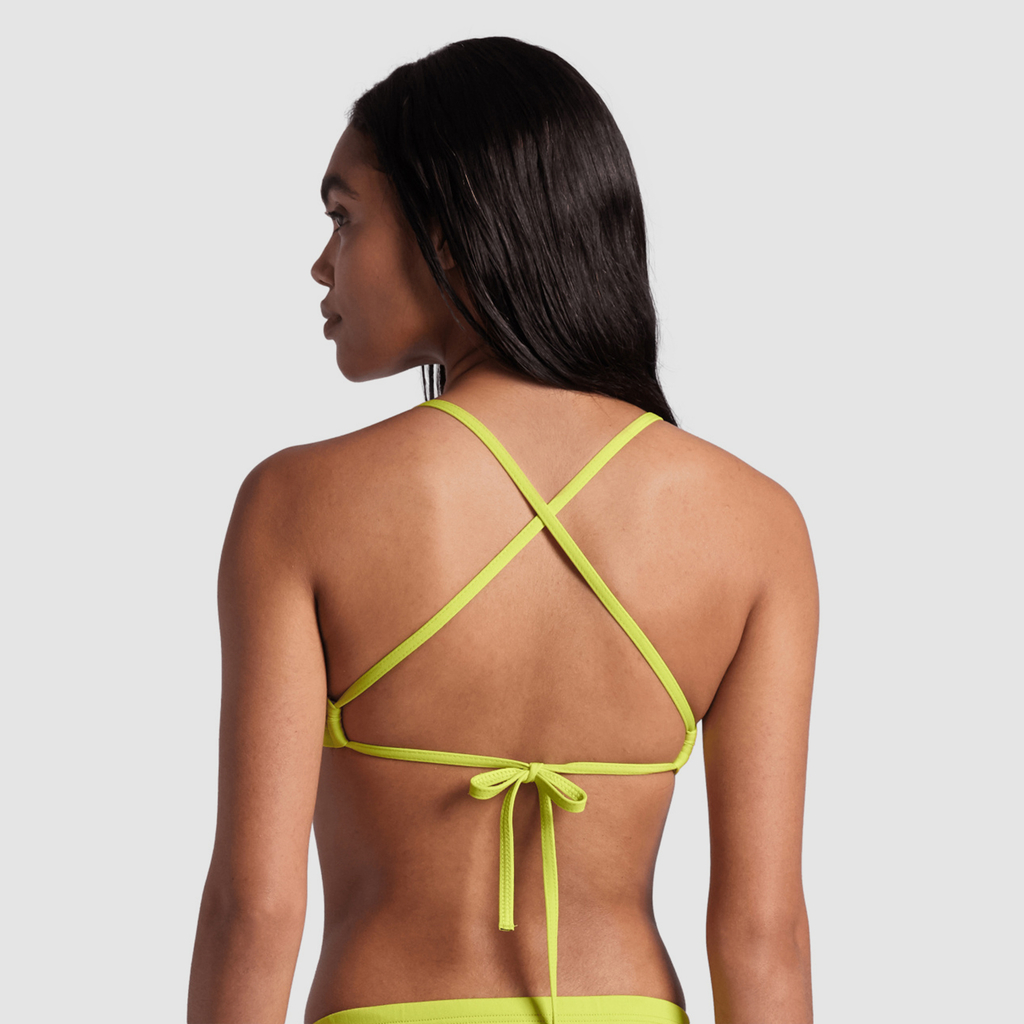 Team Swim Top Tie Back Solid Bikini soft green model_bild_back_brandshop