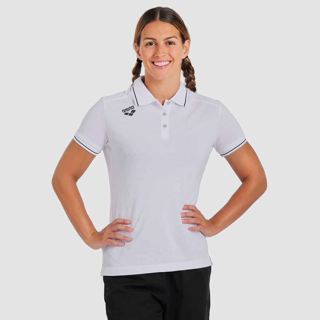 Team Poloshirt Solid Cotton white model_bild_brandshop