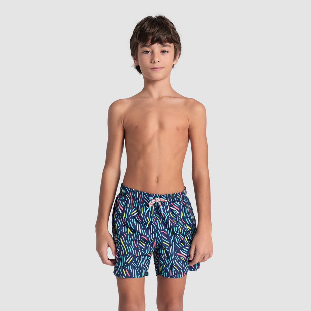 B Beach Boxer Allover Beach Short navy/multi model_bild_brandshop