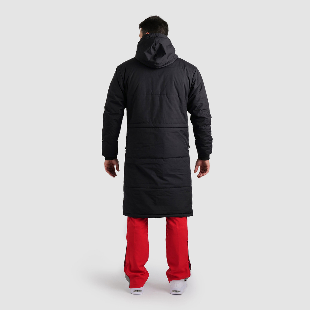 Team Parka Solid black model_bild_back_brandshop