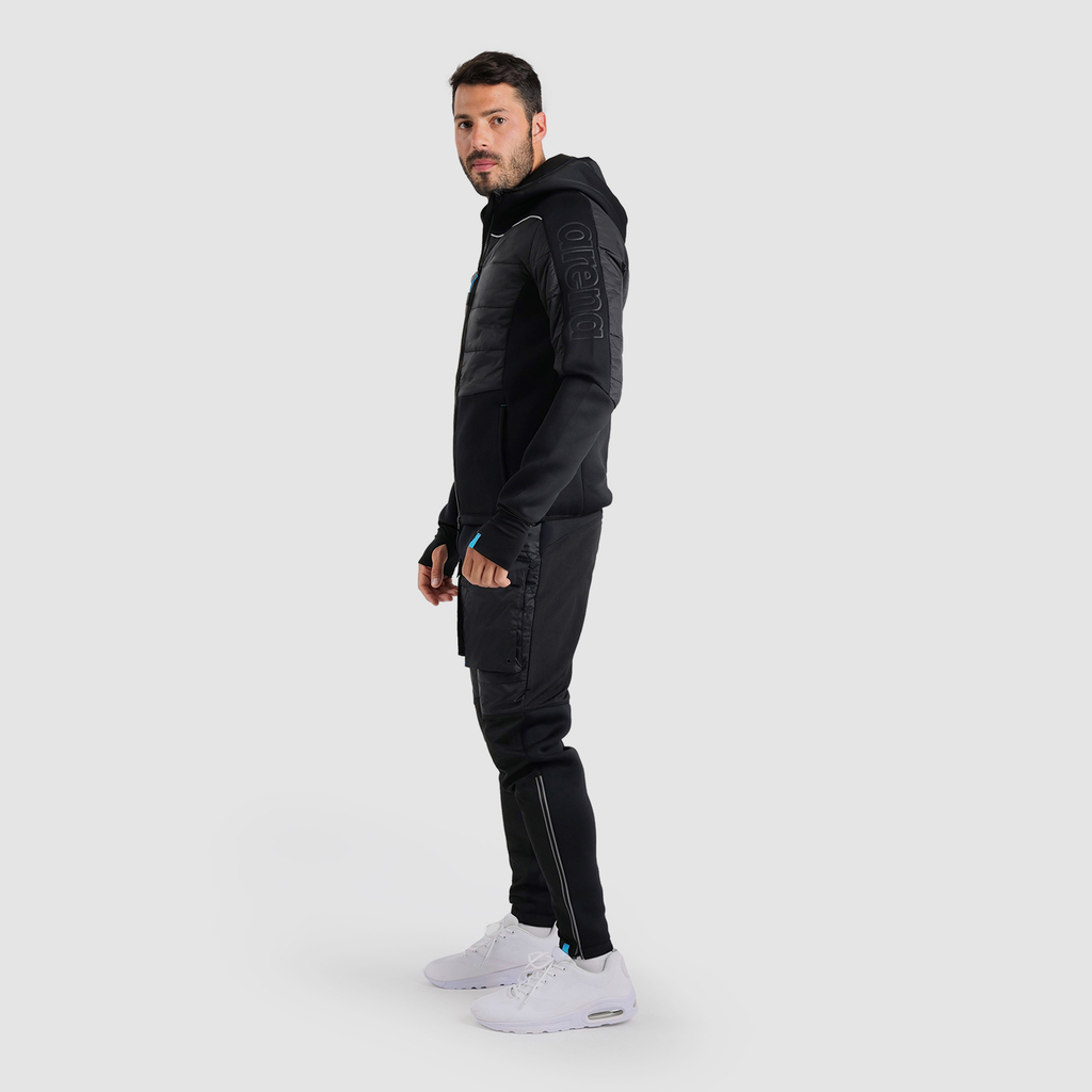 Team Hooded F/Z Half-Quilted Jacket black Hauptbild_brandshop