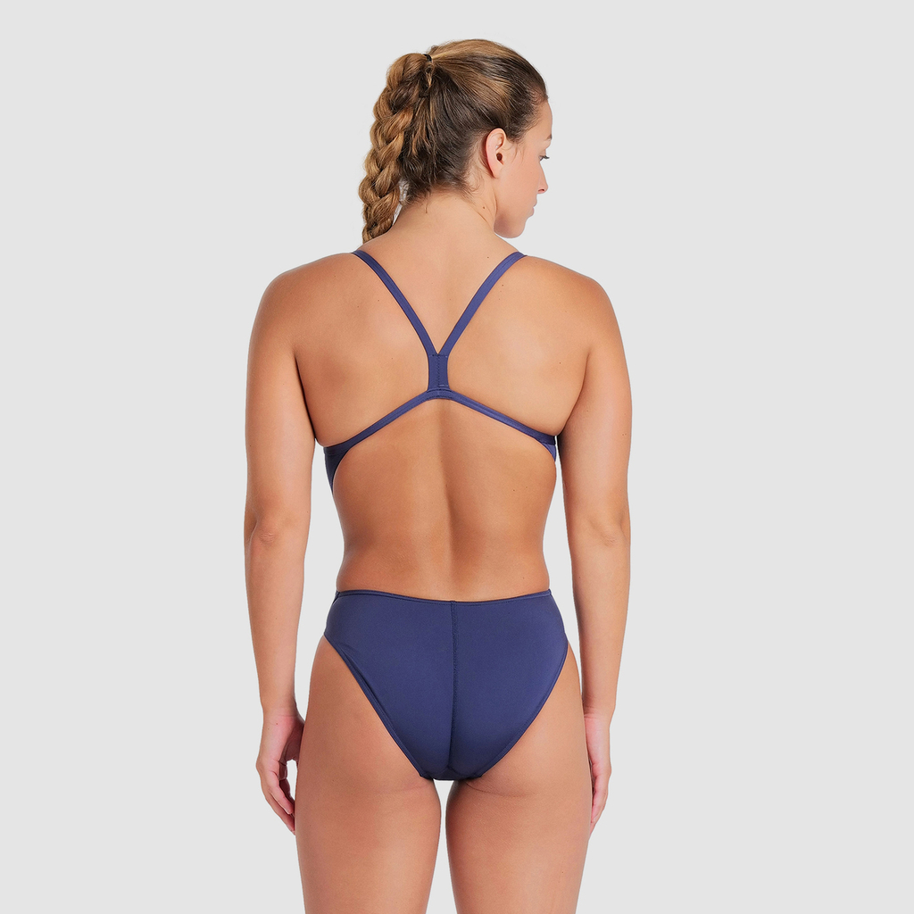 Team Swimsuit Challenge Solid Badeanzug navy/white rueckseite_bild_brandshop