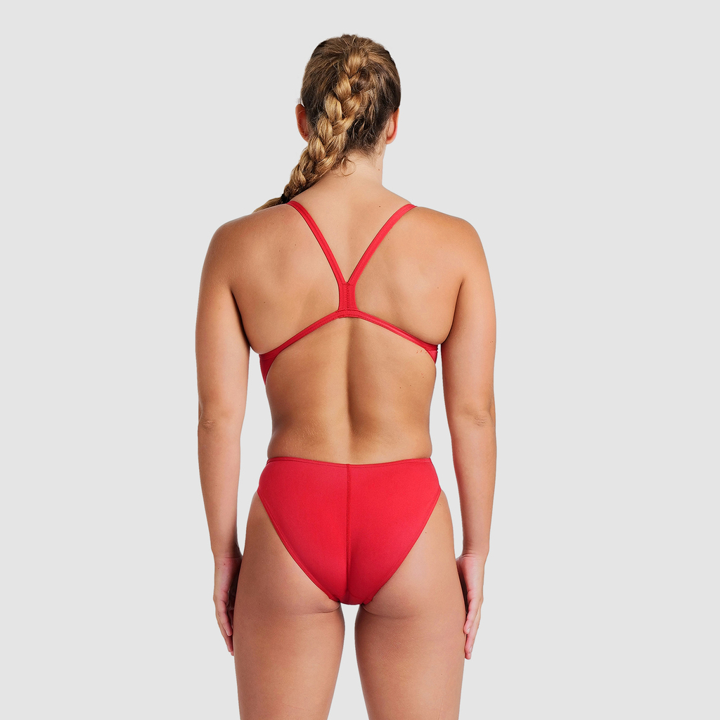 Team Swimsuit Challenge Solid Badeanzug red/white rueckseite_bild_brandshop