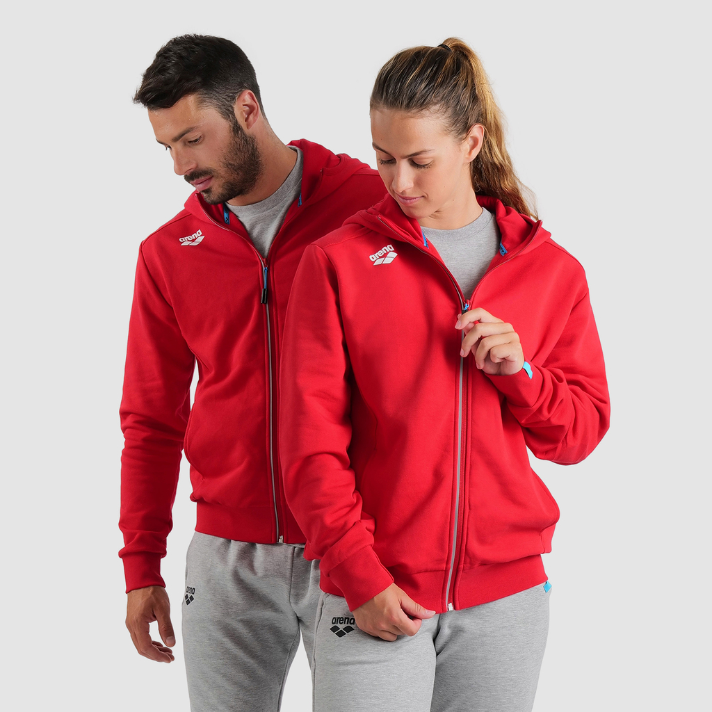 Arena Team Hooded Jacket Panel in ROT