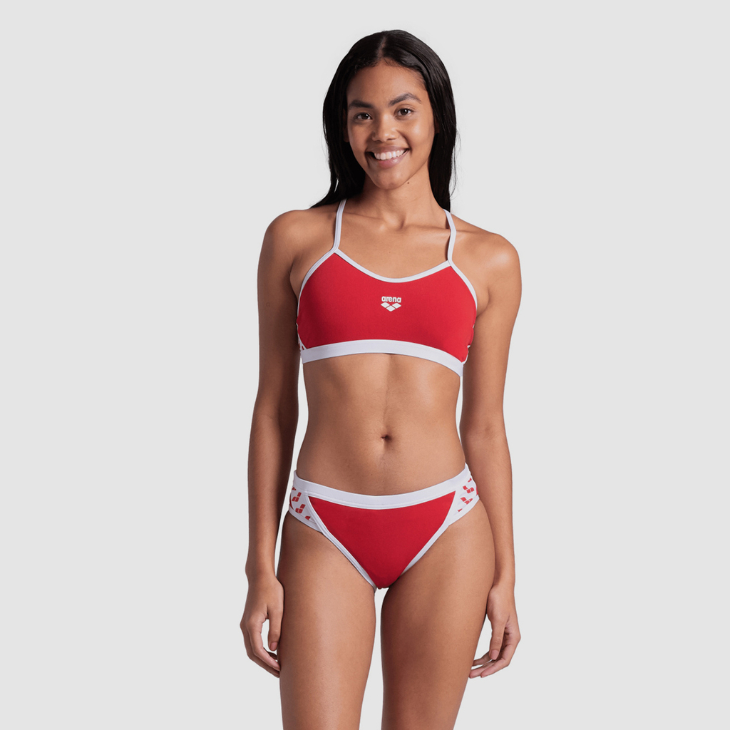 Arena Icons Bikini Cross Back Solid Bikini red/white Hauptbild_brandshop