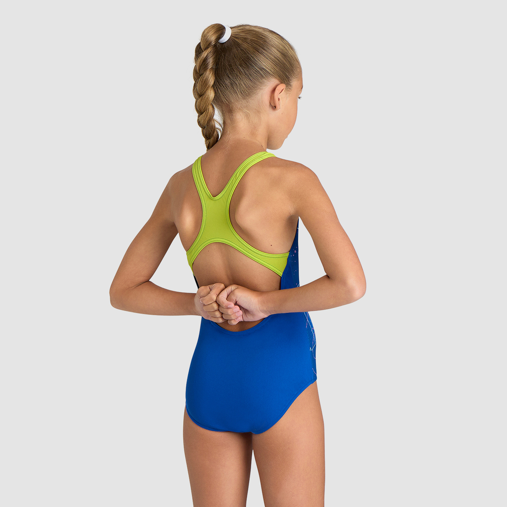 Arena Galactic Swimsuit Swim Pro Back Badeanzug royal/soft green rueckseite_bild_brandshop