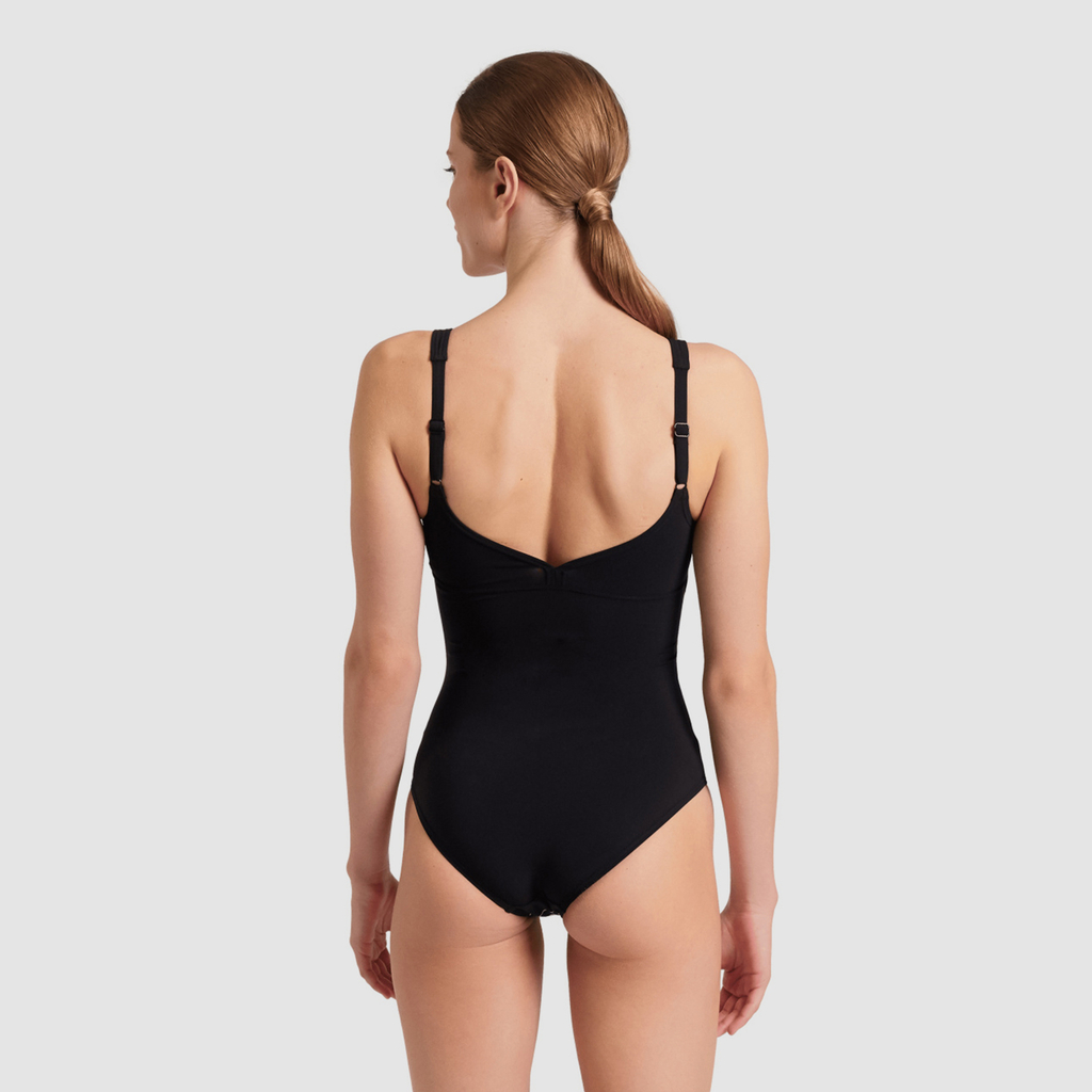 W Bodylift Swimsuit Luisa Wing Back C Cup Figurformender Badeanzug black model_bild_back_brandshop