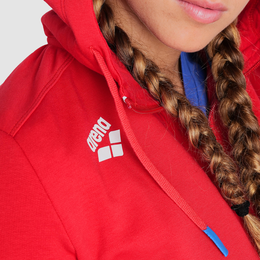 Arena Team Hooded Jacket Panel in ROT