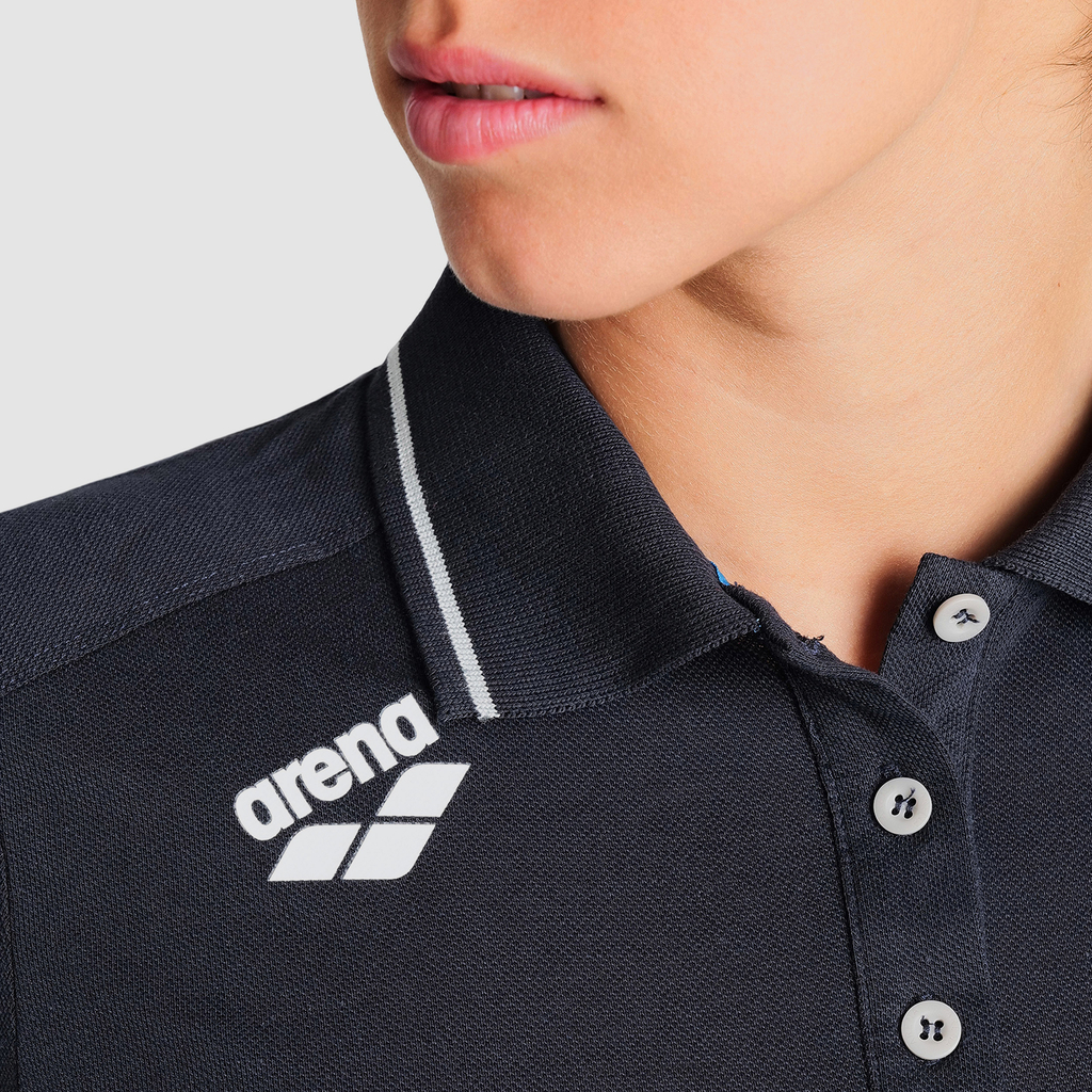 Arena Team Poloshirt Solid Cotton in BLAU