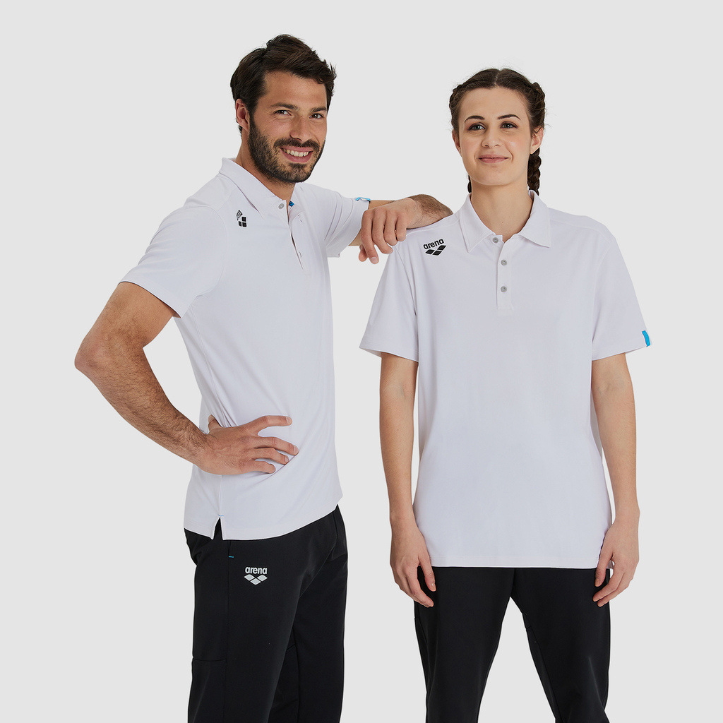 Arena Team Poloshirt Solid in WEISS