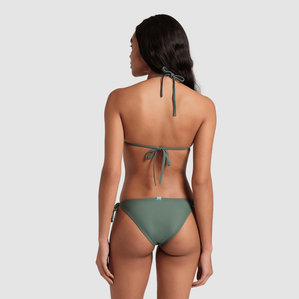 W Arena Team Stripe String Bikini Triangle Bikini Set sage model_bild_back_brandshop